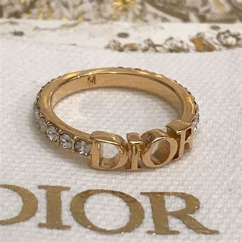 dior initial ring|Dior ring that says.